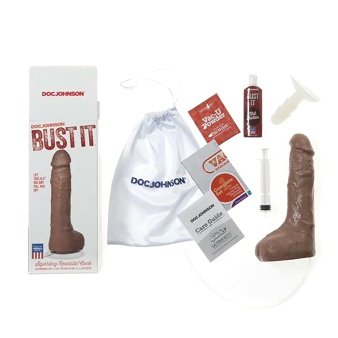 Dildo mit Spritzfunktion Braun 21,6 x Ø 5,1 cm