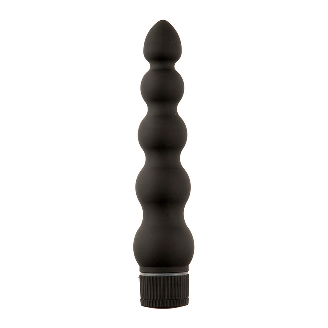 Vibrator gerippt Schwarz 16,5 x Ø 4,1 cm