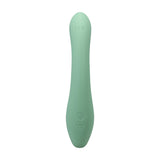 Rabbit-Vibrator Kakui Me mit Perlen und Wärmefunktion Seegrasgrün 14 x Ø 5 cm