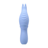 Rabbit-Vibrator Seahorse Siren gewellt mit Wärmefunktion Maui Blau 12,2 x Ø 4,8 cm