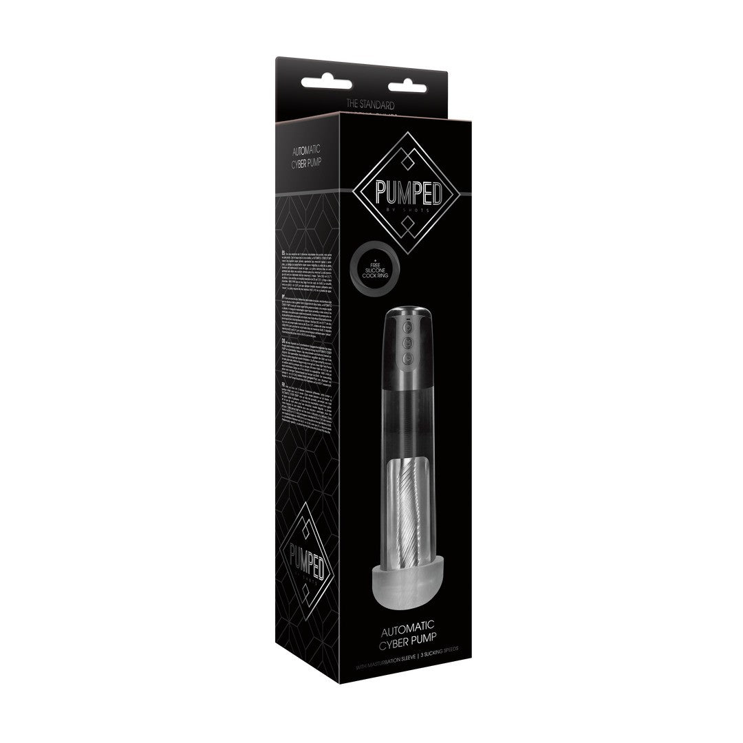 Penispumpe automatisch mit Masturbator-Sleeve Schwarz 20 x Ø 6,1 cm