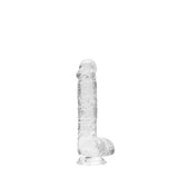 Realistischer Dildo mit Hoden Transparent 12,5 cm