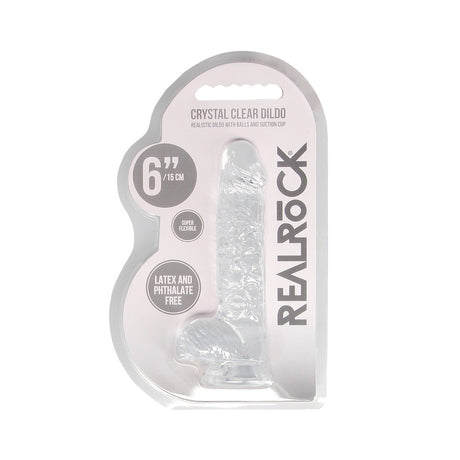 Realistischer Dildo mit Hoden Transparent 12,5 cm