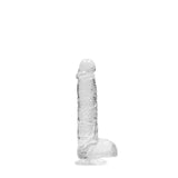 Realistischer Dildo mit Hoden Transparent 12,5 cm