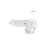 Realistischer Dildo mit Hoden Transparent 12,5 cm