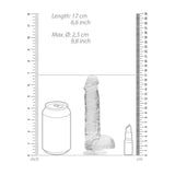 Realistischer Dildo mit Hoden Transparent 12,5 cm