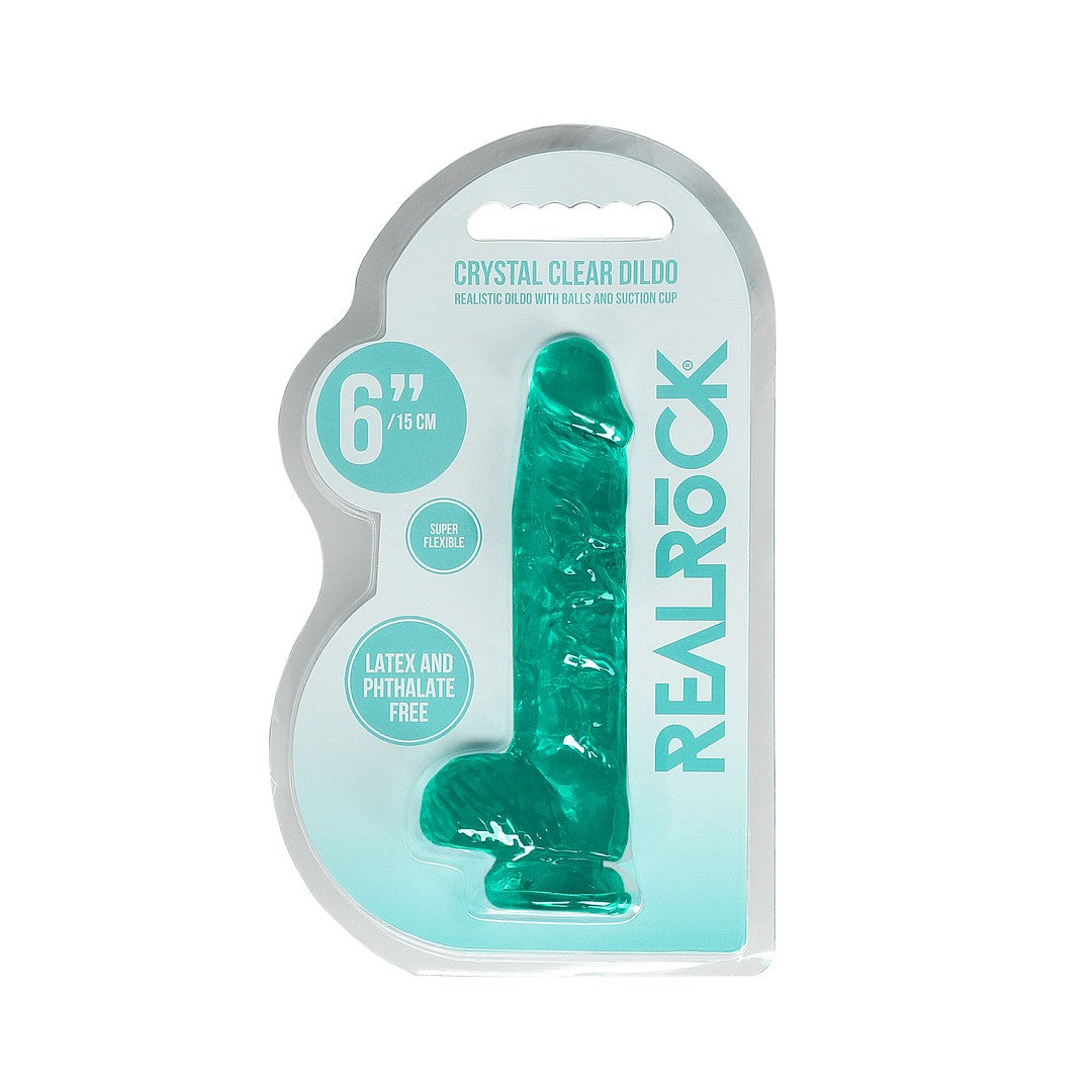 Realistischer Dildo mit Hoden Grün 12,5 cm