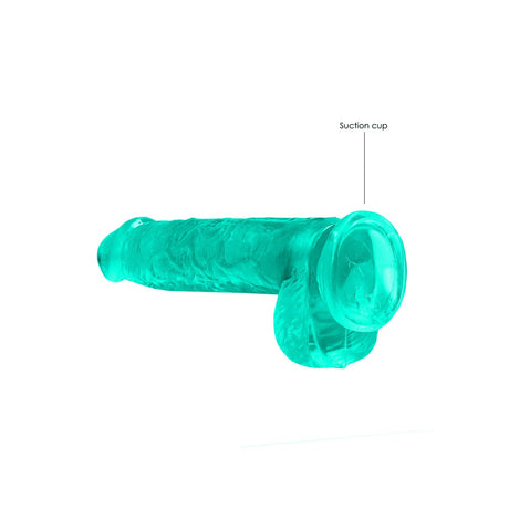 Realistischer Dildo mit Hoden Grün 12,5 cm