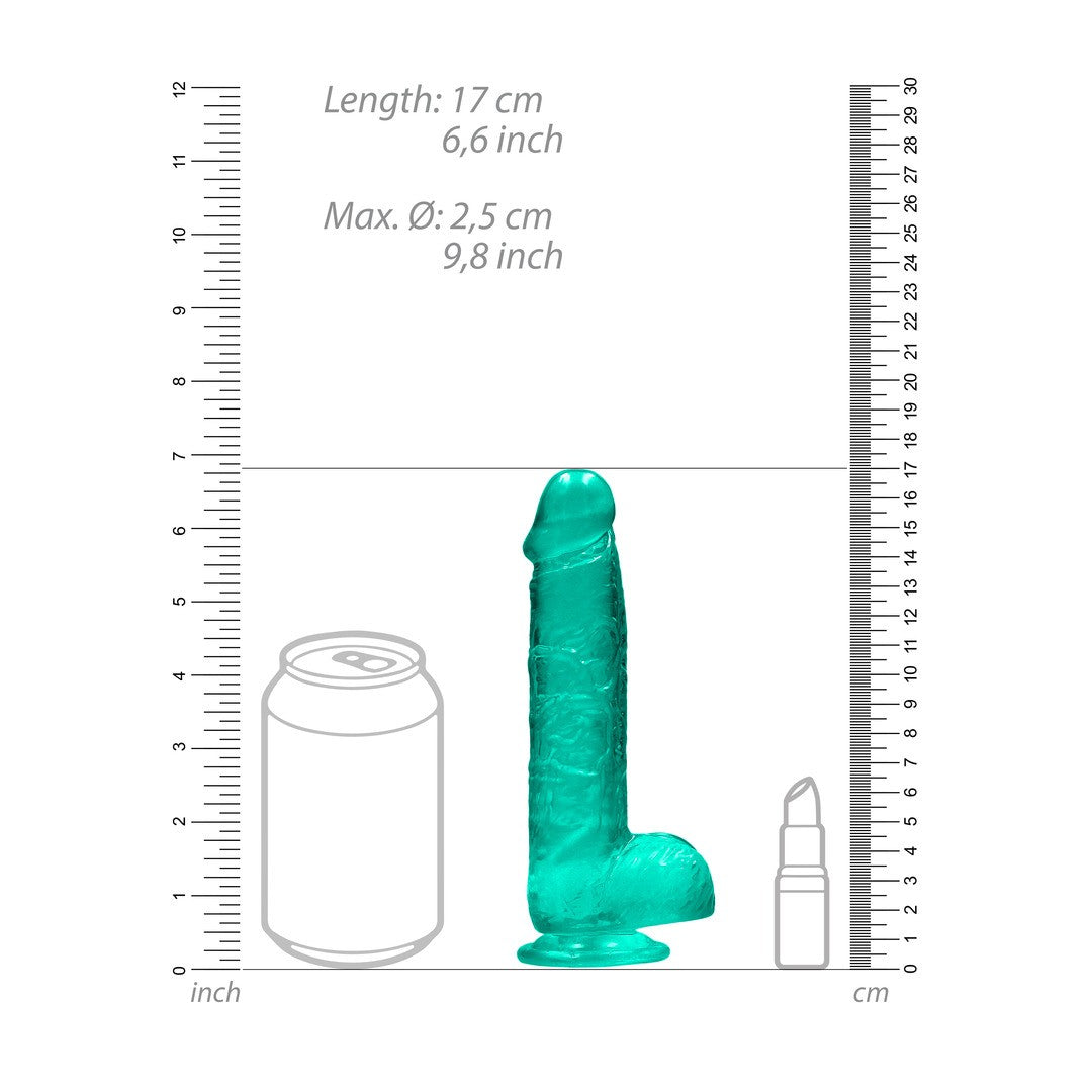 Realistischer Dildo mit Hoden Grün 12,5 cm