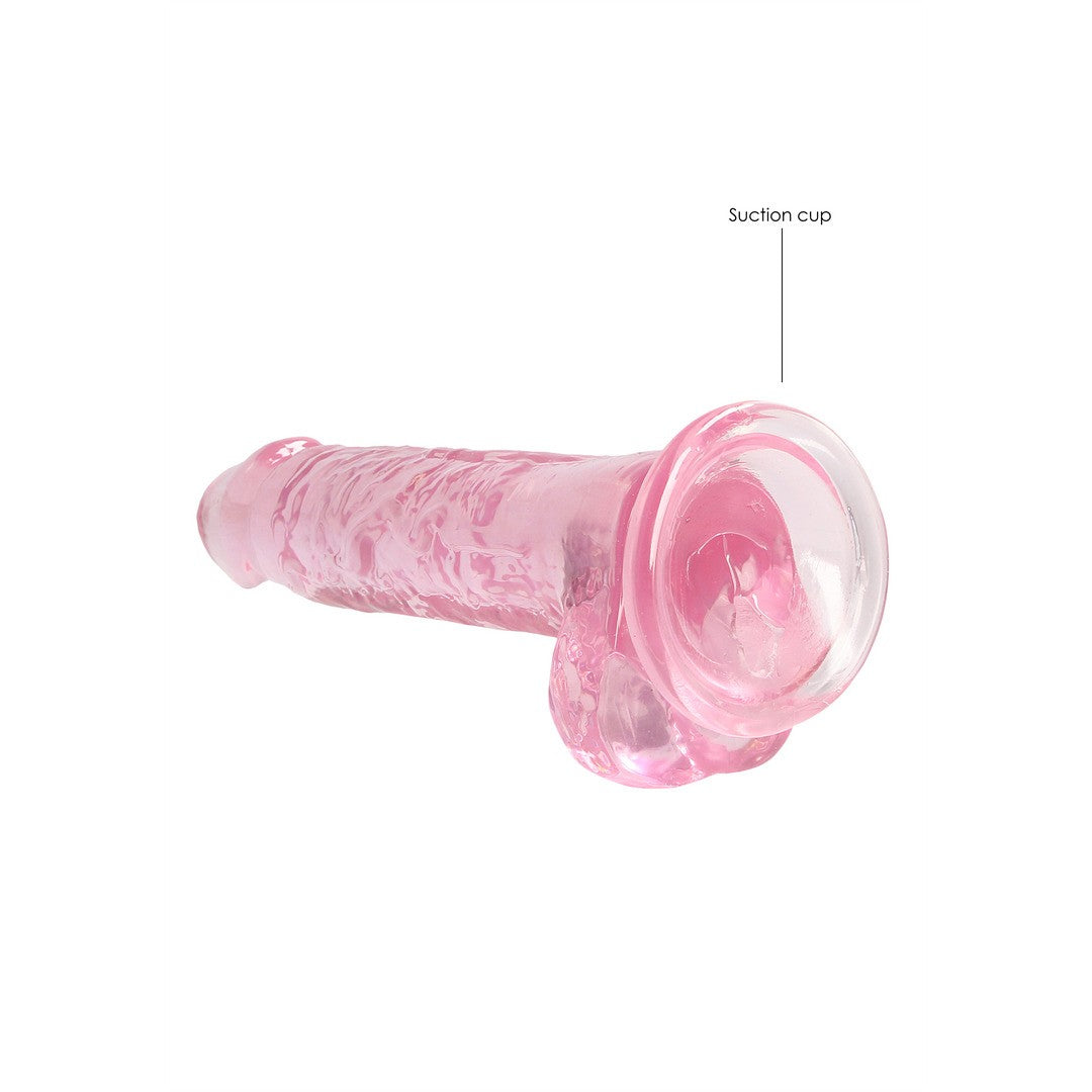 Realistischer Dildo mit Hoden Rosa 15 cm