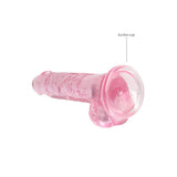 Realistischer Dildo mit Hoden Rosa 15 cm