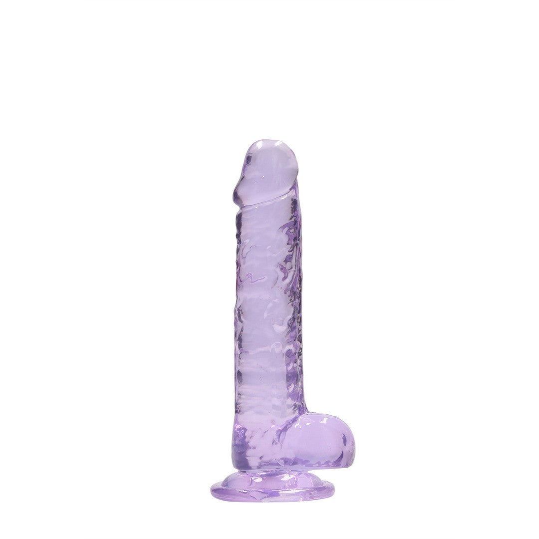 Realistischer Dildo mit Hoden Lila 15 cm