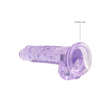 Realistischer Dildo mit Hoden Lila 15 cm