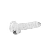 Realistischer Dildo mit Hoden Transparent 15 cm