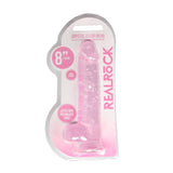 Realistischer Dildo mit Hoden Rosa 16 cm