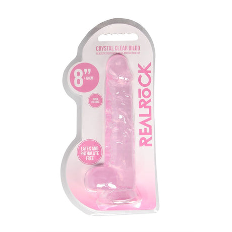 Realistischer Dildo mit Hoden Rosa 16 cm