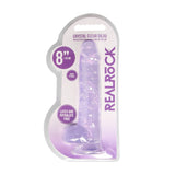 Realistischer Dildo mit Hoden Lila 16 cm