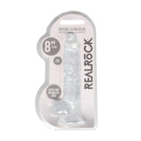 Realistischer Dildo mit Hoden Transparent 16 cm
