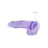 Realistischer Dildo mit Hoden Transparent 19 cm
