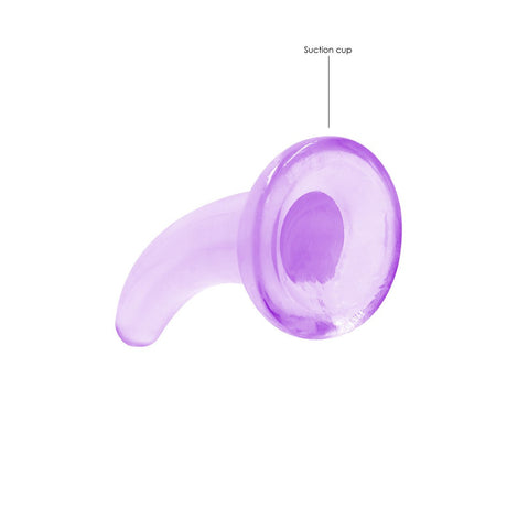 Dildo Crystal Clear mit Saugnapf Transparent Lila 12 x Ø 5,9 cm