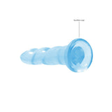 Dildo Crystal Clear mit Saugnapf Transparent Blau 18 x Ø 5,9 cm