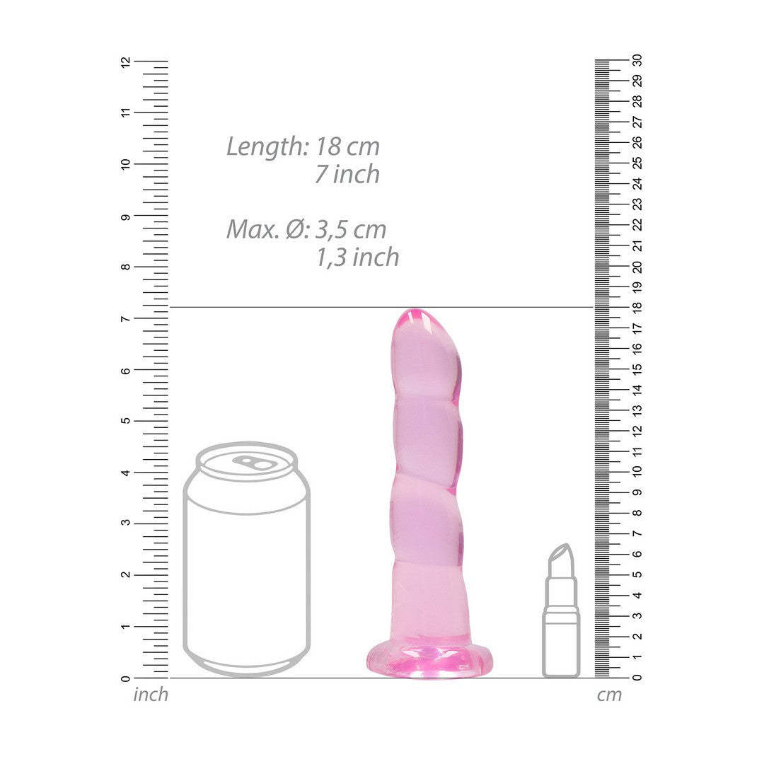 Dildo Crystal Clear mit Saugnapf Rosa 18 x Ø 5,9 cm