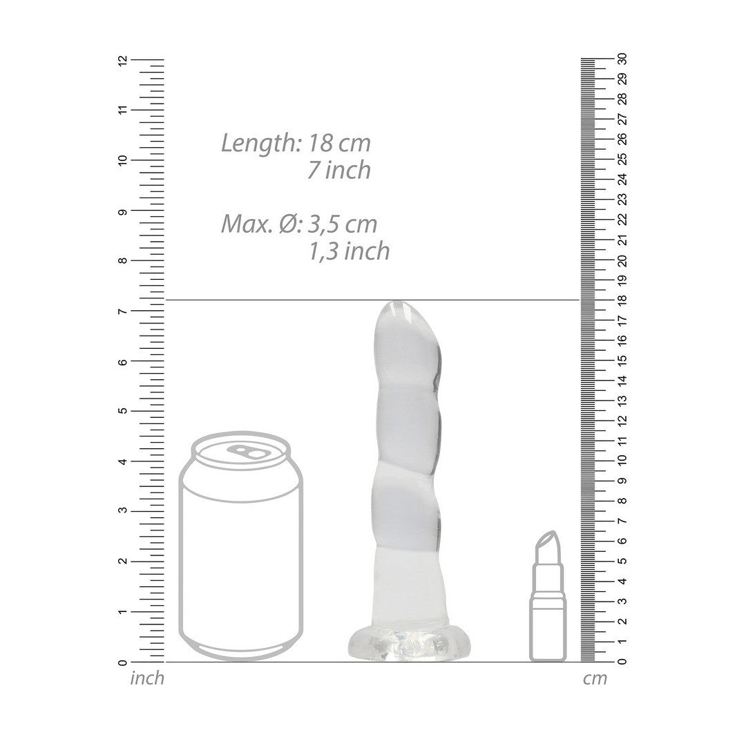 Dildo Crystal Clear mit Saugnapf Transparent 18 x Ø 5,9 cm