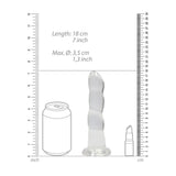 Dildo Crystal Clear mit Saugnapf Transparent 18 x Ø 5,9 cm