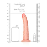 Realistischer Dildo schlank mit Saugnapf Hautfarbe 20,5 cm