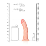 Realistischer Dildo gebogen mit Saugnapf Hautfarbe 15,5 cm