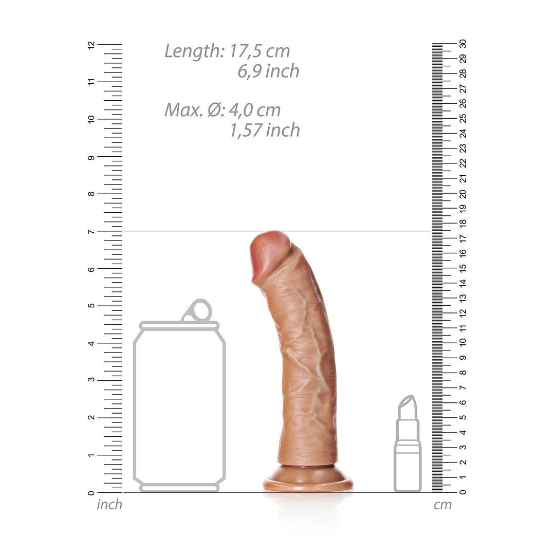 Realistischer Dildo gebogen mit Saugnapf 15,5 cm