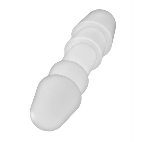 Analplug doppelt Weiß 13,5 x Ø 2,8 cm
