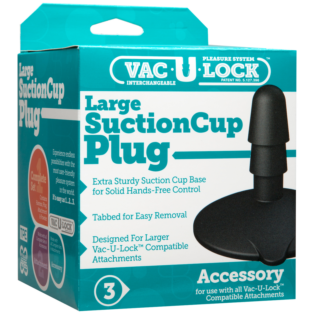 Analplug groß mit Saugfuß Schwarz 8,1 x Ø 10,2 cm