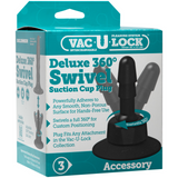 Analplug Deluxe 360 drehbar mit Saugfuß 2-teilig Schwarz 11,4 x Ø 9,5 cm