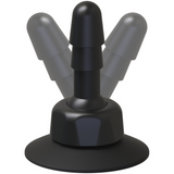 Analplug Deluxe 360 drehbar mit Saugfuß 2-teilig Schwarz 11,4 x Ø 9,5 cm