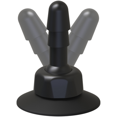 Analplug Deluxe 360 drehbar mit Saugfuß 2-teilig Schwarz 11,4 x Ø 9,5 cm