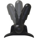 Analplug Deluxe 360 drehbar mit Saugfuß 2-teilig Schwarz 11,4 x Ø 9,5 cm
