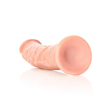 Realistischer Dildo gebogen mit Saugnapf Hautfarbe 23 cm