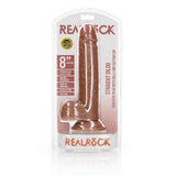 Realistischer Dildo gerade mit Hoden und Saugnapf 20,5 cm