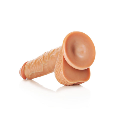 Realistischer Dildo gerade mit Hoden und Saugnapf 20,5 cm