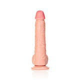 Realistischer Dildo gerade mit Hoden und Saugnapf 23 cm