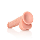 Realistischer Dildo gerade mit Hoden und Saugnapf 23 cm