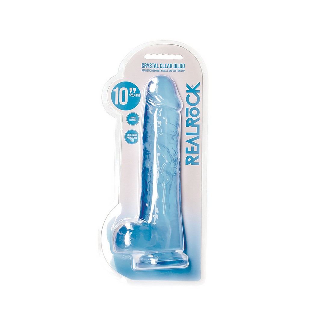 Realistischer Dildo mit Hoden Blau 25,4 cm