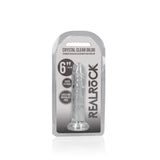 Realistischer Dildo gerade mit Saugnapf Transparent 14,5 cm