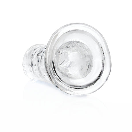 Realistischer Dildo gerade mit Saugnapf Transparent 14,5 cm