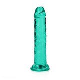 Realistischer Dildo gerade mit Saugnapf Transparent Grün 14,5 cm