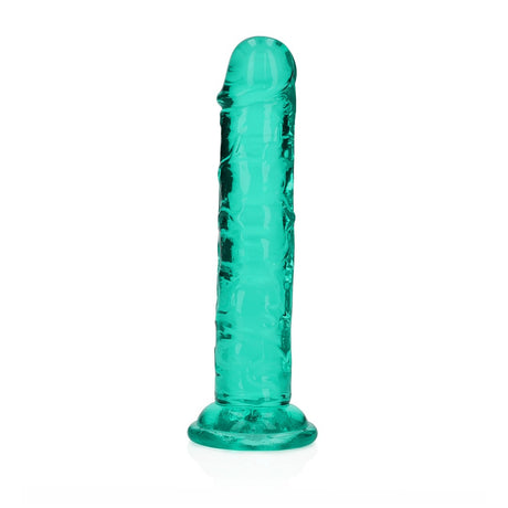 Realistischer Dildo gerade mit Saugnapf Transparent Grün 14,5 cm