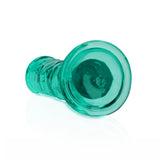 Realistischer Dildo gerade mit Saugnapf Transparent Grün 14,5 cm