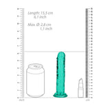 Realistischer Dildo gerade mit Saugnapf Transparent Grün 14,5 cm
