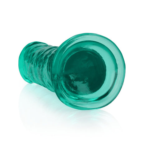 Realistischer Dildo gerade mit Saugnapf Transparent Grün 18 cm